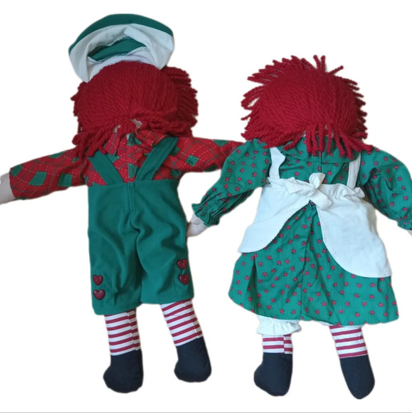 Vintage Hasbro SNOWDEN and FRIENDS Raggedy Ann & Andy Plush Dolls 24" - Picture 2 of 7